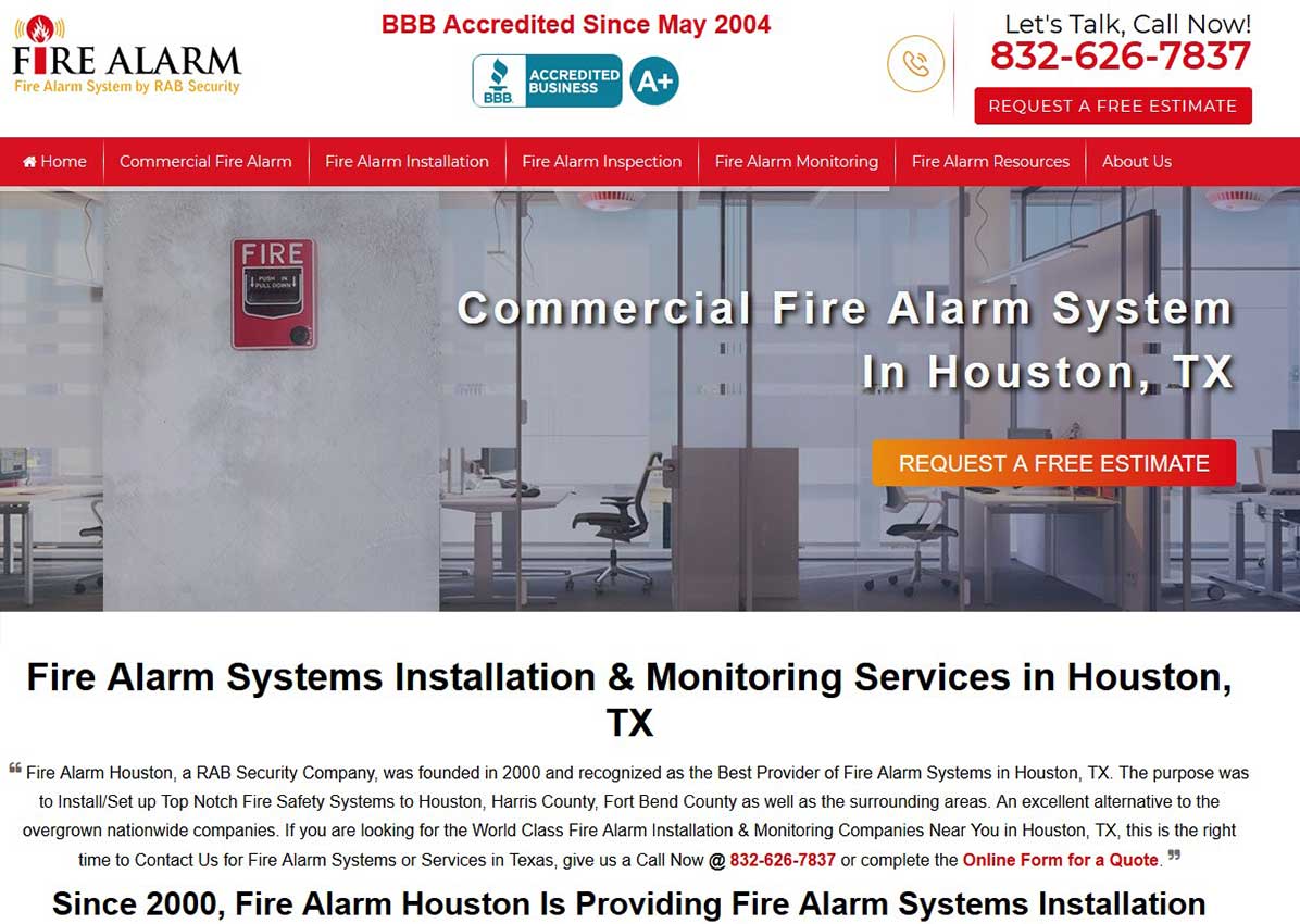 fire alarm houston